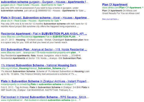Subvention Scheme Search on Google