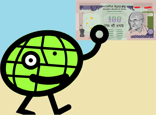 Globe Holding 100 Rupees