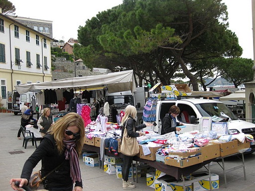 Market in Portovenere Italy