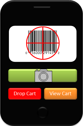 Ability to scan items in store by mobile phone